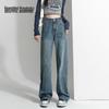Beautiful Wardrobe Women's Retro High-Waist Loose Straight Jeans