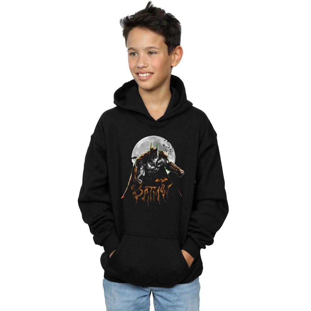 DC Comics Boys Batman Arkham Knight Halloween Moon Hoodie