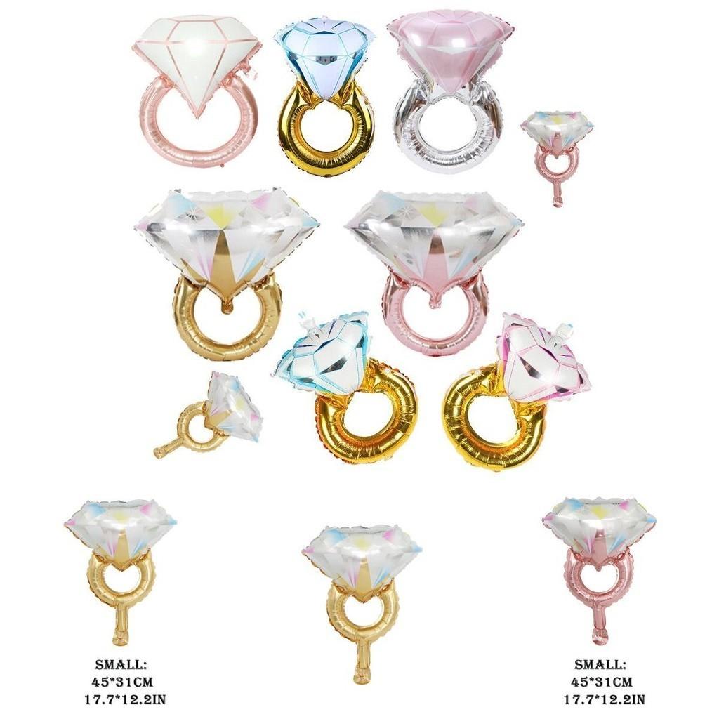 Diamond Shaped Ring Foil Ballons Engagement Wedding Party Supplies Decorations