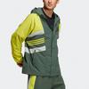 Adidas Casual Sports Colorblock Hooded Jacket Men Jackets Green H17983