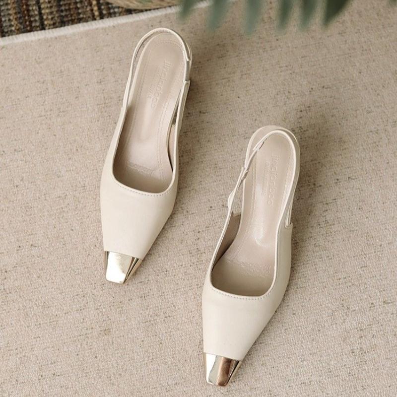 Fashion 2025 summer women's shoes street style pointed women's pumps fashion thin high heels elegant prom ladies sandals shoes