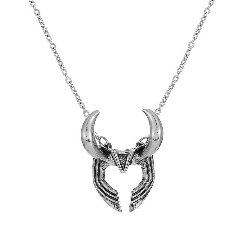 European and American Bull Head Pendant Street Hip Hop Retro Simple Fashion Punk Style Bull Horn Necklace Accessories