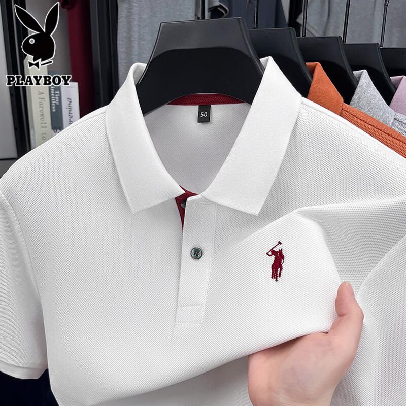 

PLAYBOY Men s 100% Cotton Short Sleeve Polo Shirt 3XL