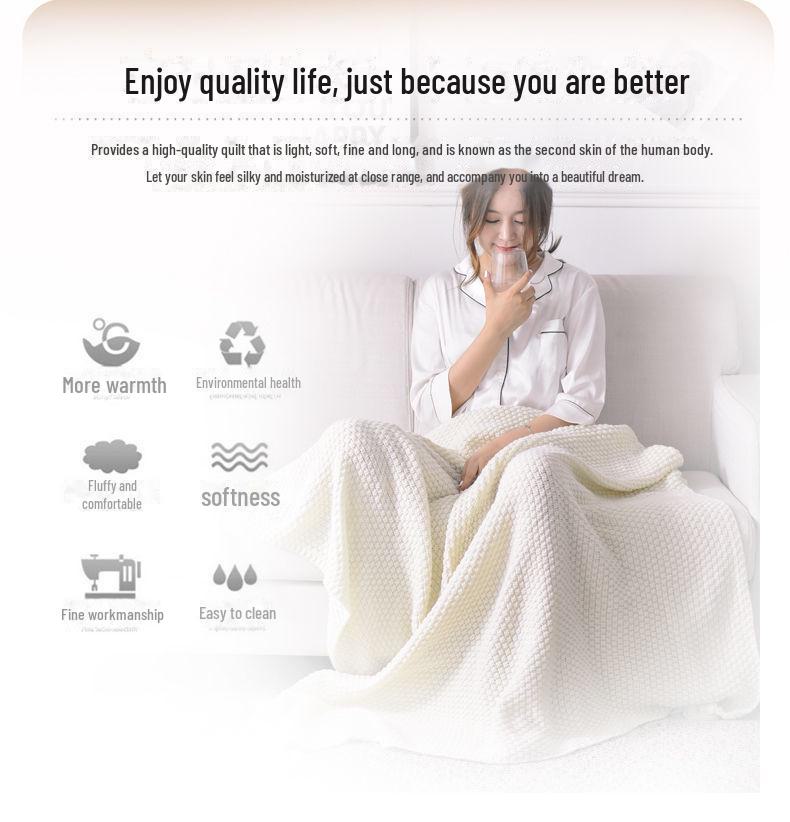 Cross-Border Knitted Lightweight Shawl: Cozy Autumn/Winter Blanket for Office, Airplane & Leisure