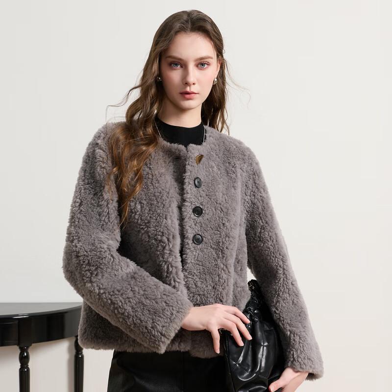 Sancai 100% Lambswool Winter Fluffy Warm Coat for Women