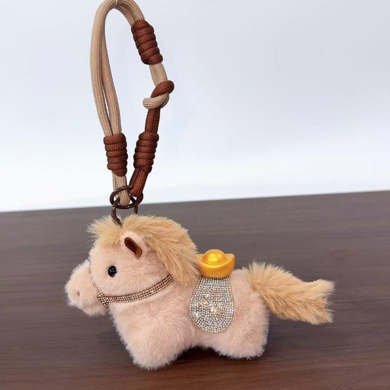 soon Plush pendant toy doll keychain horse mascot doll pony pendant