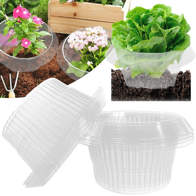 Plant Protection Cover Plastic Snail Collar Reusable Insects Frost Weather Plant Protection Insect Seedling Covers Garden Tools