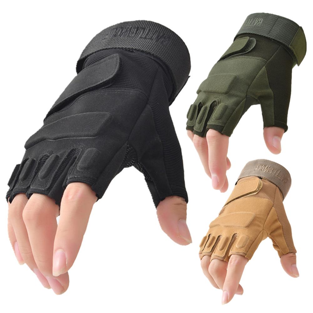 Neue Fingerlose Taktische Handschuhe Herren Damen Kinder Radfahren Halbfinger Fitnesshandschuhe Rutschfest Männlich Outdoor-Sport Taktische Handschuhe