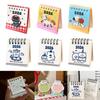 2026 Horse Year Mini Desk Calendar Cartoon Portable Coil Monthly Calendar Planner Office And Home Decor New Year'S Present