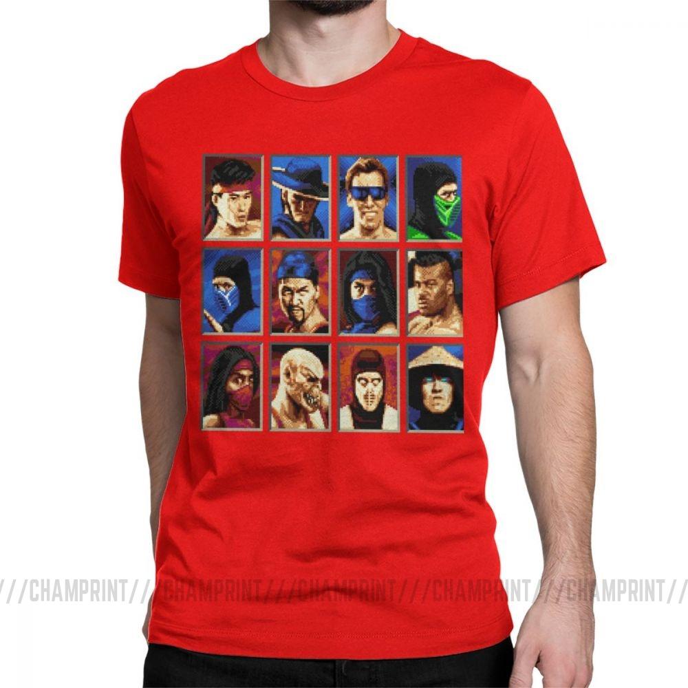 Vintage Mortal Kombat Ii Tees Genesis Character Select 16 Bit T Shirt Retro Gamer Collage T