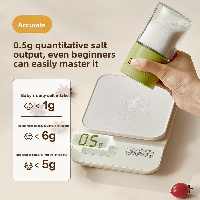 Quantitative Salzdose Gewürzbox, Glas Küchengewürzdose, Feuchtigkeitsdichte Versiegelte Gewürzdose, Haushalt Salzdose Gewürzflaschen-Set