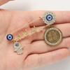 Mashallah Ayatul Kursi Zircon Tassel Letter Badge Religious Style Brooch Zinc Zinc Alloy Fashion Jewelry