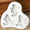 1 Pcs Baby Angel Shaped Silicone Mold Cake Decoration Boy Fondant Cookies Tools 3D Silicone Candy Mold (color Random)