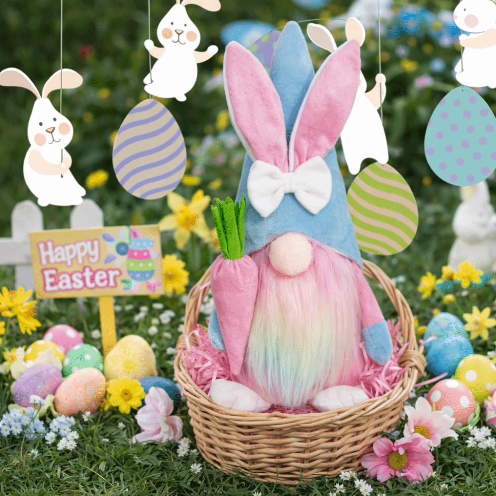 Plush Material Rabbit Doll Easter Decor Plush Doll Spring Gift Easter Bunny Girl Room Decor