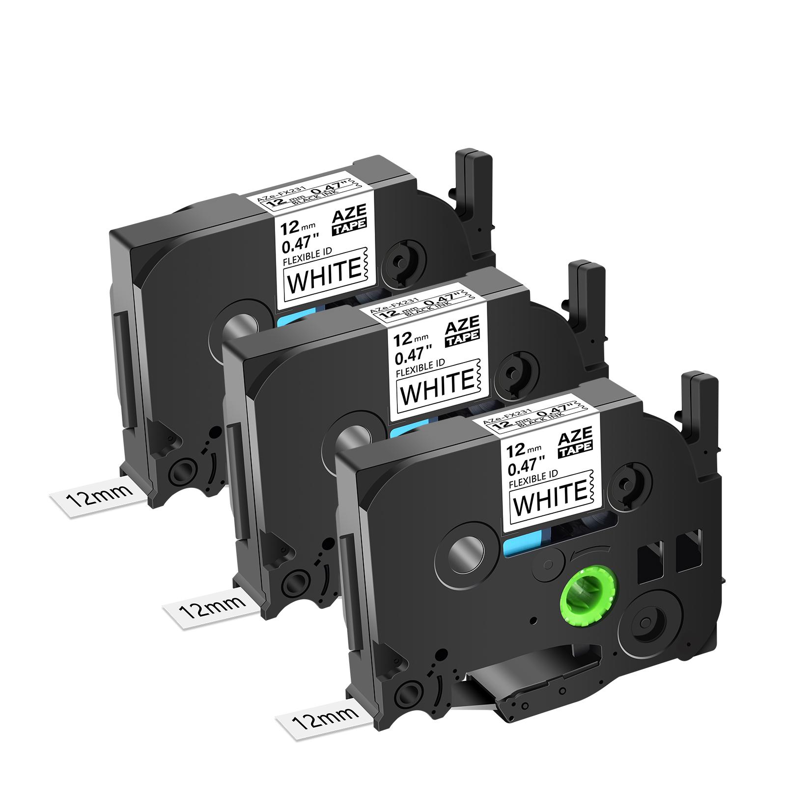 

3-10PCS Flexible ID Laminated Tapes Compatible for Brother TZ TZe-FX231 631 12/18mm Label Tape For P-Touch PT-1010 Label Printer (as the picture,9mm)