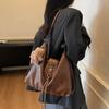 Women's Retro Single Shoulder Bag - Autumn 2025 Trendy Fashion, Korean-Style, Large Capacity Tote Backpack