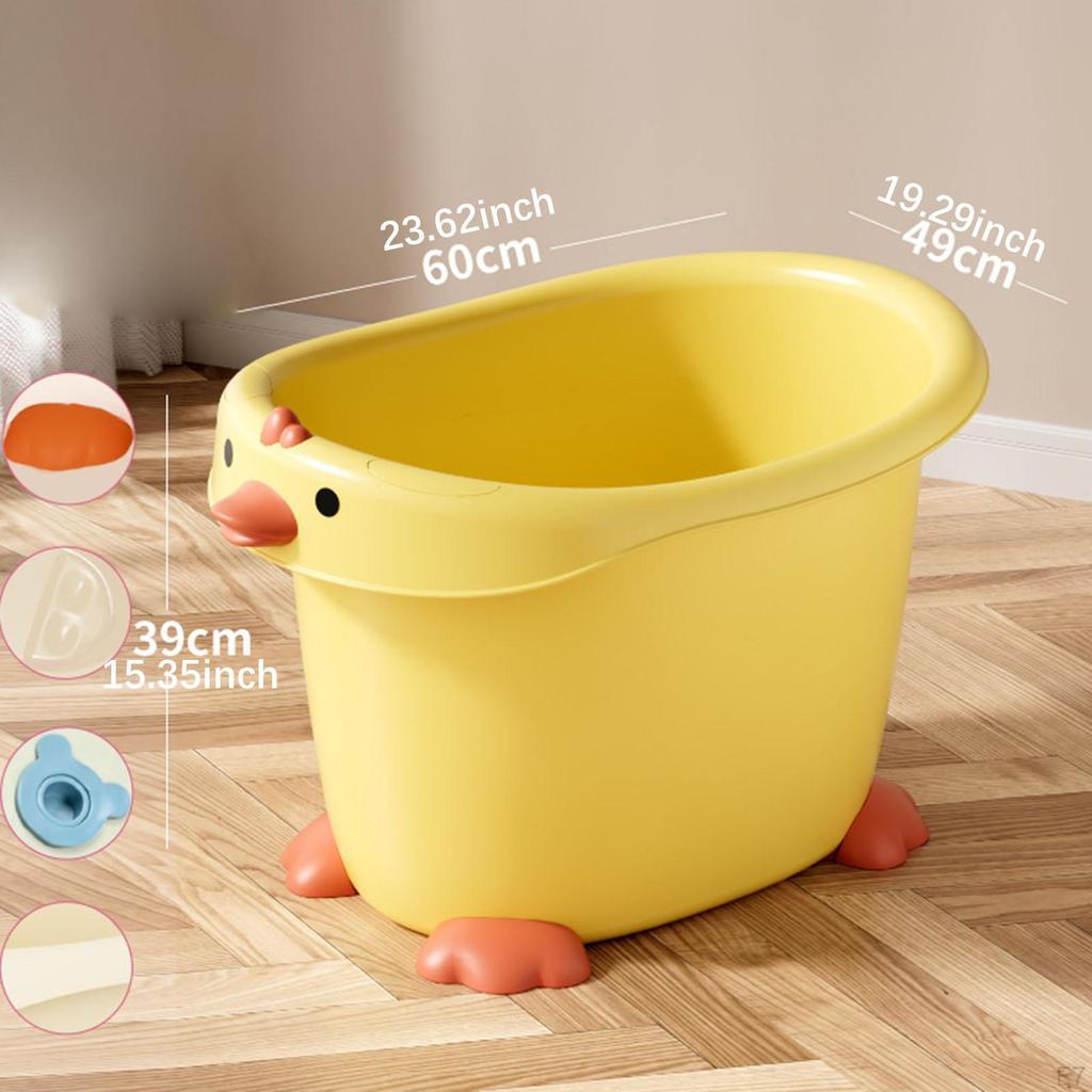 Wanna Wiaderko do Kąpieli dla Noworodków Spód z Antypoślizgiem Do Siedzenia i Moczenia Basenik Prysznicowy Wiek 5-8 Lat