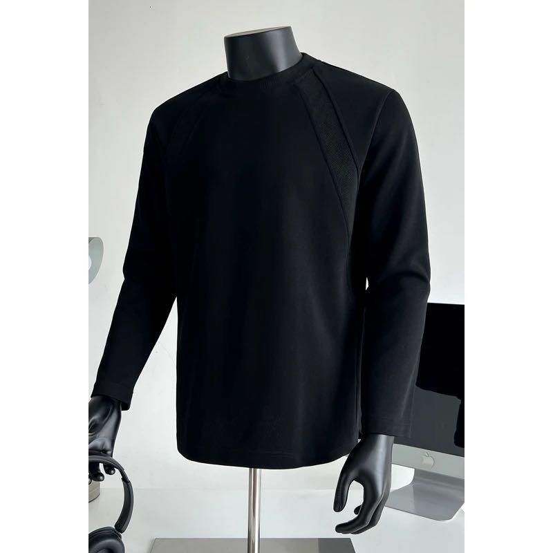 Men's Autumn Retro Heavyweight Patchwork Long-Sleeve Hoodie