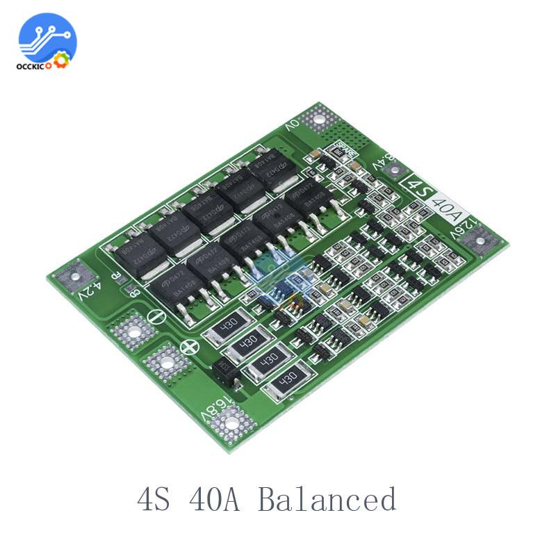 BMS 3S 4S 40A 60A Li-ion Lithium Battery Charger Protection Board 18650 For Drill Motor 11.1V 12.6V/14.8V 16.8V Enhance Balance