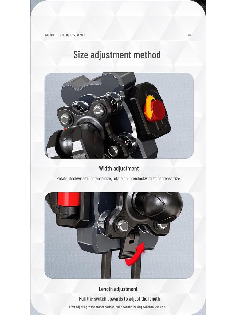 Motorcycle & Bicycle Anti-Shake Phone Mount for Delivery Riders