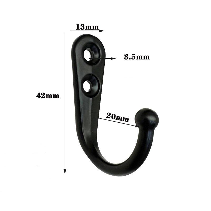 Heavy Duty Alloy Hooks With Screws Wall Mounted Hanging Hangers For Coat Towel Bags Cups Hook Home Storage Rack Holder
