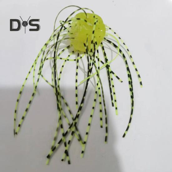 10 Pz 1.4CM/4G Esche Morbide a Dadi con Gonnellino Affondamento Lento Colorate PVC Artificiali Esche a Dadi Accessori per Pesca Acqua Dolce Acqua Salata Spigola Pesce Gatto