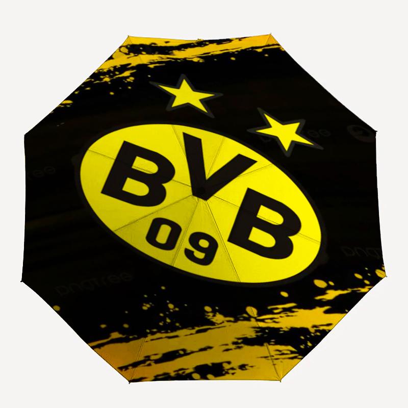 Borussia Dortmund Theme Automatic Umbrella, Lightweight & Portable, 8 Rib, Perfect for Outdoor Travel, Birthdays, Christmas, Gifts.