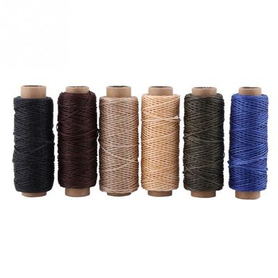 50m 150D 1mm Roll Handmade Flat Waxed Sew Wax Line Thread Cord Sewing Threads For Diy Leather Sewing Needlework Tool