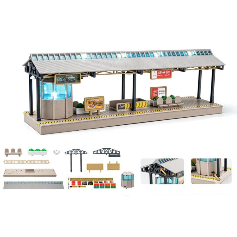 Simulated Metro Station Model Figure Display Architecture Scene Model Kids Toy