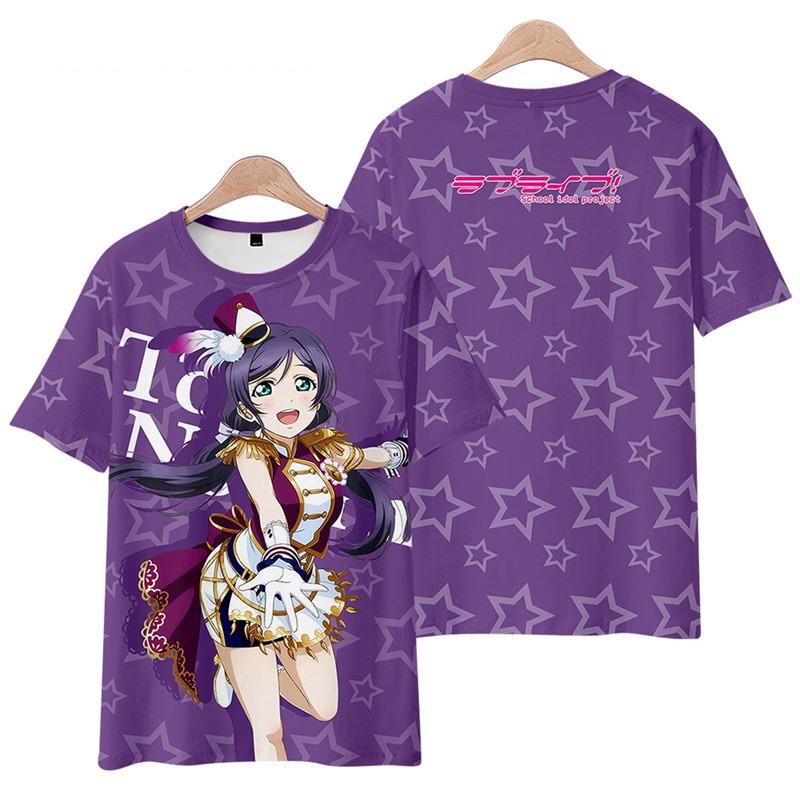 Anime LoveLive! Superstar!! 3D T Shirt Women Men Summer Fashion Round Neck Short Sleeve S