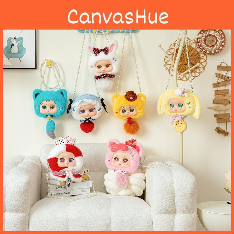 Theme Alice Cute Cat Rabbit Bear Plush Round Bag Kid Toy Decoration Pendant