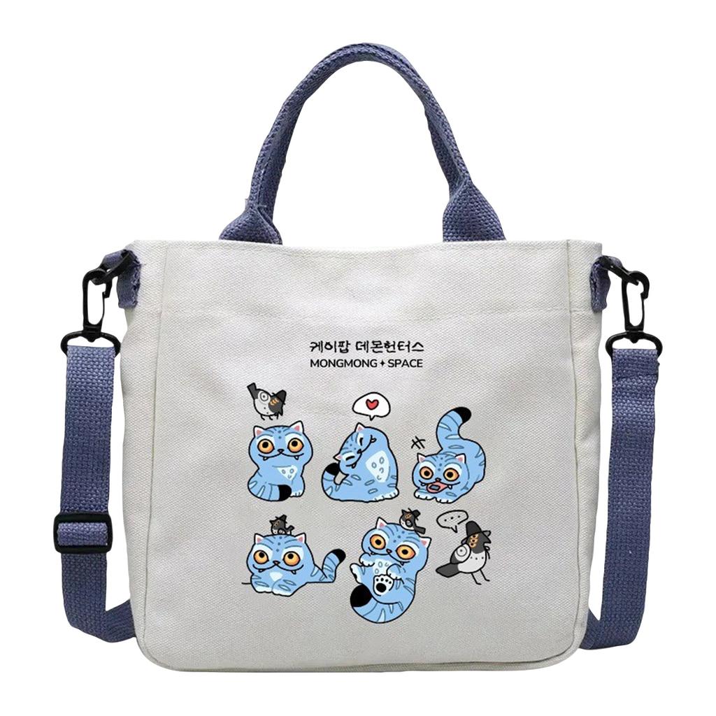 Girls Group Poster Printed Canvas Bag  Style Fan Support Zipper Handbag Women's Bag