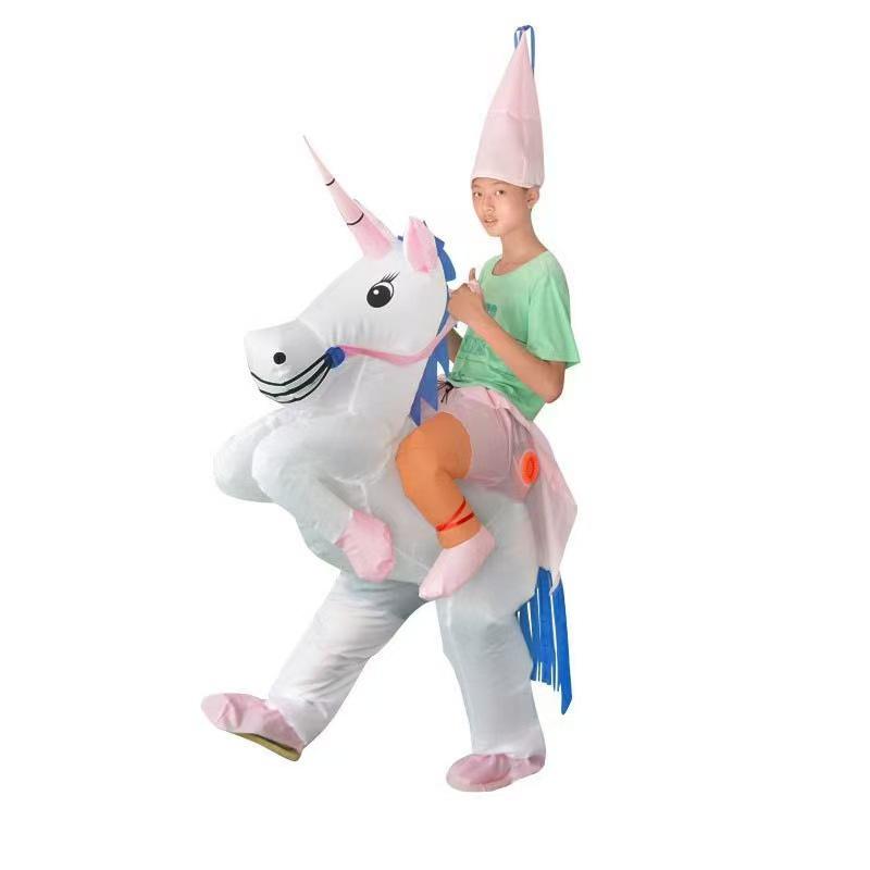 Halloween Unicorn Inflatable Costume with Seven-Color Design XXS