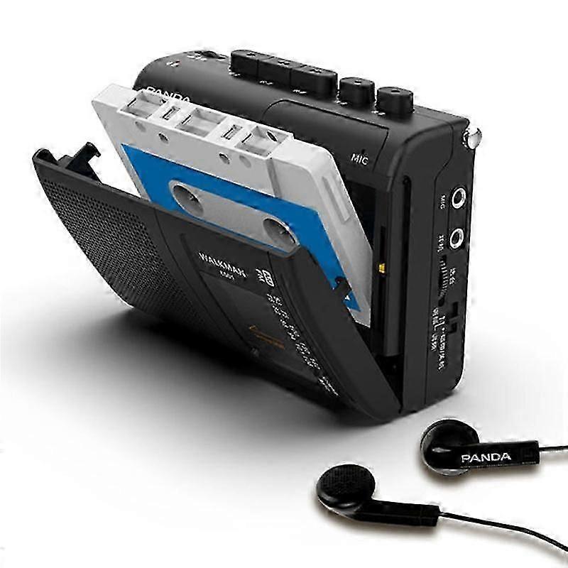 Panda 6501 Portable Tape AM/FM Radio Retro Cassette Music Player Walkman Tape Recorders with Loudsp