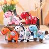 2026 Chinese  Year Mascot Horse Plush Keychain Plum Blossom Bamboo Embroidery Decor Cartoon Pony Doll Cute Bag Pendant Gifts