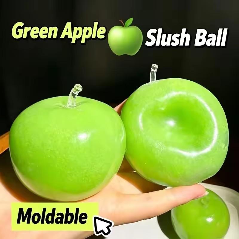 Mini Imitation Fruit Apple Squeeze Toy Tpr Stress Ball Kawaii Fidget Squeezy Toy Vent Decompression Toy Party Favor Gift