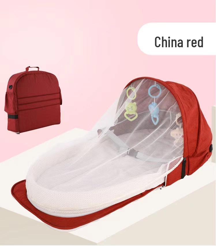 

Портативная складная детская кроватка с противомоскитной сеткой