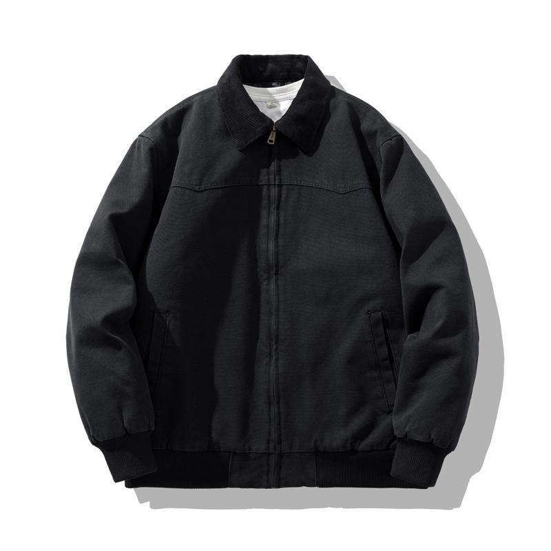 

Зимняя американская ретро Детройт мужская утолщенная выстиранная гусиная тяжелая парусина ретро хлопковая одежда куртка с лацканами топ 4XL