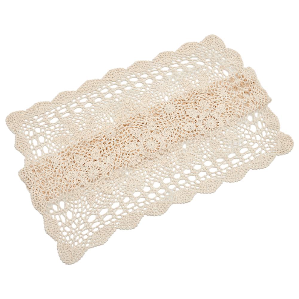 

Скатертина Скатертина Doily Бавовняне мереживо В язаний столик 60*60cm бежевий