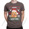 Unisexs TShirt Golden Retriever Merry Woofmas Christmas Crazy Cotton Tee Shirt Stylish Chic Dog T Shirts Round Collar Clothes