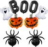 9pcs Halloween Decoration Balloons Foil Pumpkin Ghost Black BOO Spider Balloon Halloween Party Spooky Theme Fun Decor Supplies