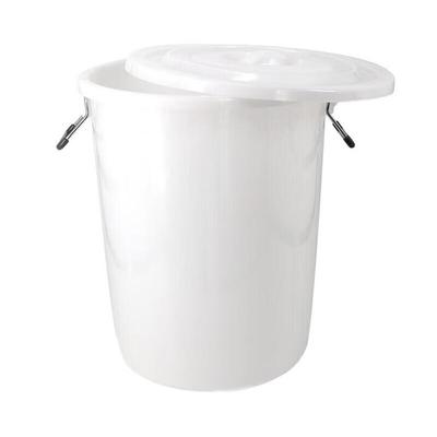 Duże pogrubione okrągłe plastikowe wiadro z pokrywką