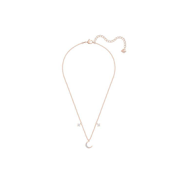 Swarovski Mysterious Bat Moon Double Chain Necklace Women necklace Rose-Gold 5491565