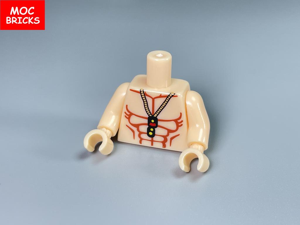 5pcs/lot MOC Bricks Torso Suit Body Wear Arms Hands Muscle Chef Cloth Educational Building Blocks Assembled Toys Plastic Dolls
