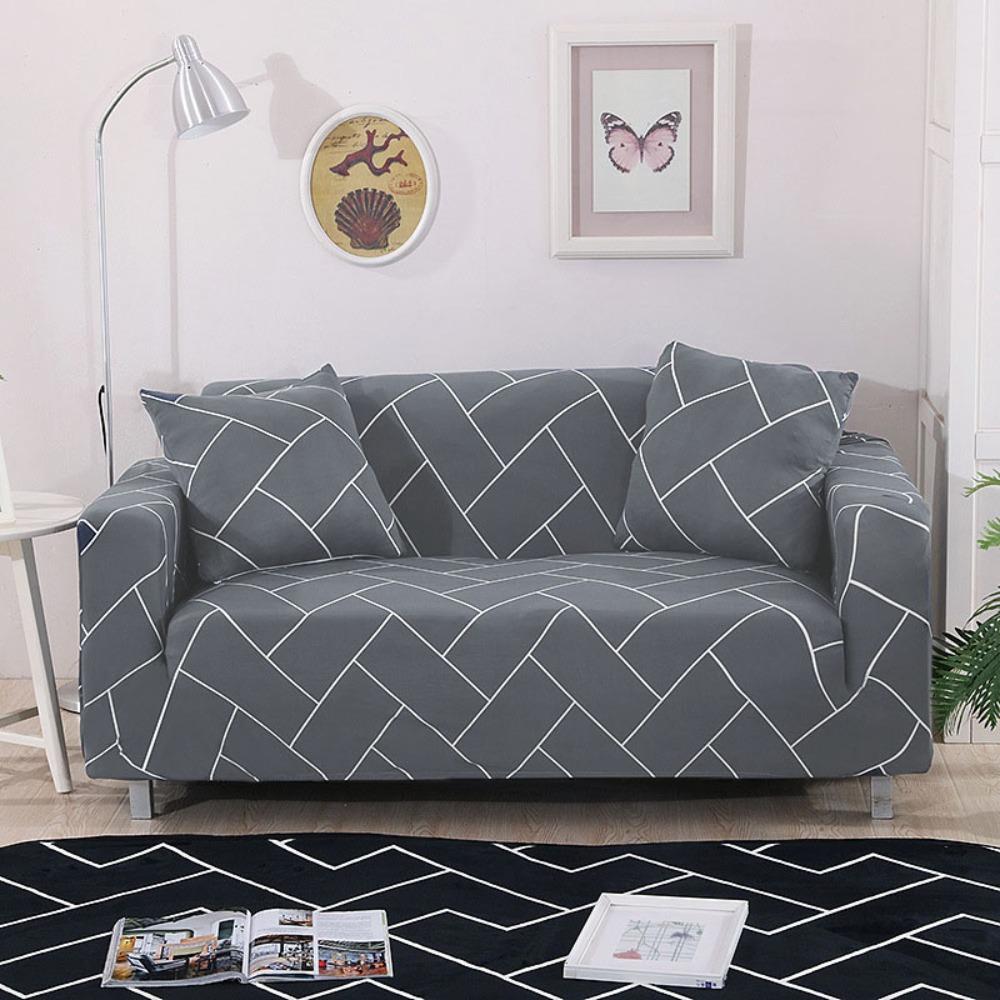 Elastic Couch Cover Dust-proof Sofa Protector Home Decoration Printed Sofa Cover Bedroom