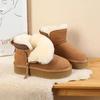 Fashion New Winter Plus Velvet Padded Warm Thick Soled Women'S Snow Boots Zipper Short Boots Wearing Cotton Shoes.