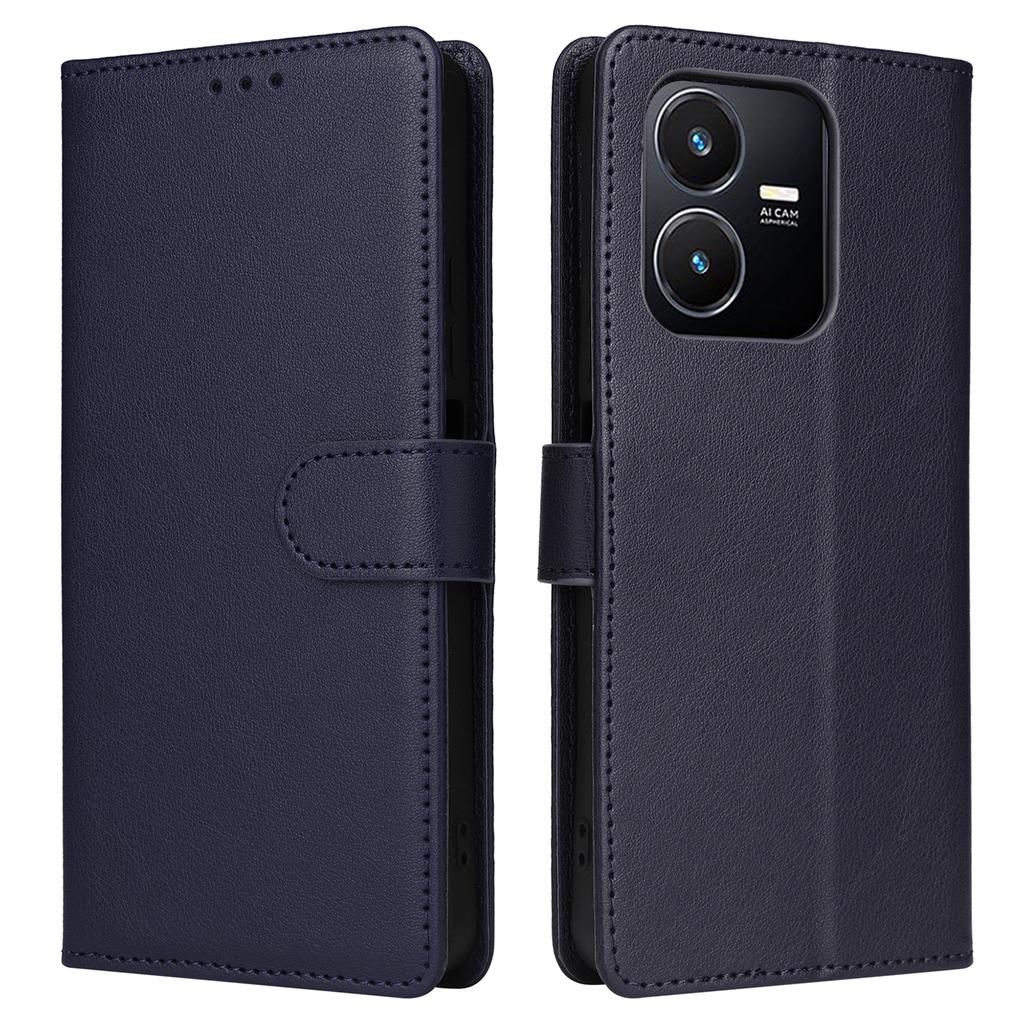 For vivo Y22 4G/Y22s 4G/Y35 4G (2022) Case Wallet Stand View PU Leather Phone Cover