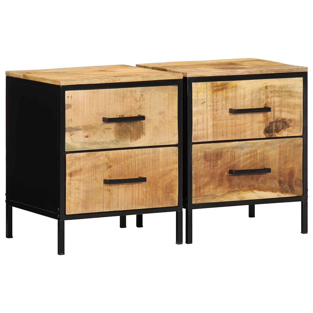 Nightstand Set 2 pcs Brown and Black 40 x 35 x 50 cm
