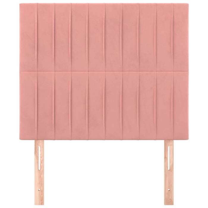 Tête de lit - Maison Exclusive - Velours doux - Rose - 100 x 5 x 118/128 cm