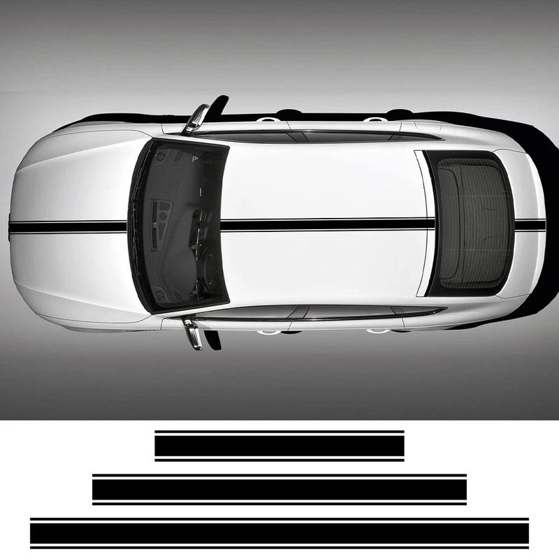 Universal Long Strip Car Hood Roof Tail Stickers Graphics Vinyl Film Trim Decals Set Auto SUV Tuning Accessories Body Decoration